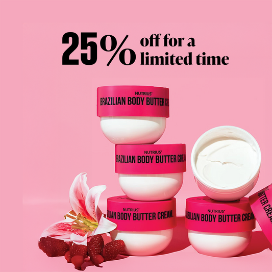 Nutrius Brazilian Body Butter Cream Berry Bliss, 6 FL OZ